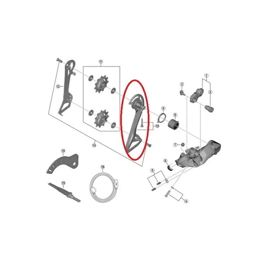 Externe Shiman Cape Heckänderung Dura Ace Di2 RD-R9250