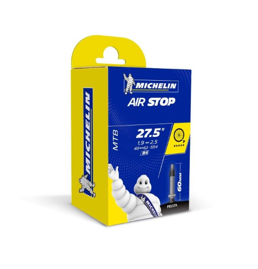 Michelin in the Michelin MTB Air Stop 27.5x1.90/2.50 Presta 60mm valve