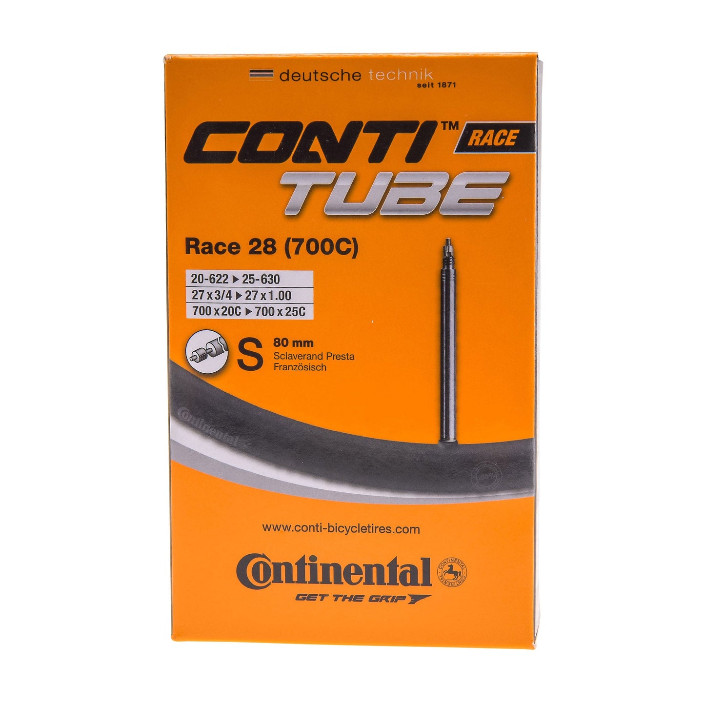 Continental Air Camera Conti Tube Race 700 × 20/25 Presta 60mm klep