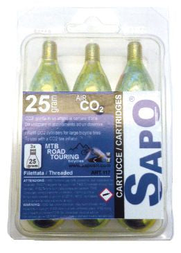 SUPO BLISTER z NR.3 CARTRIDGES CO2 25 Gr.